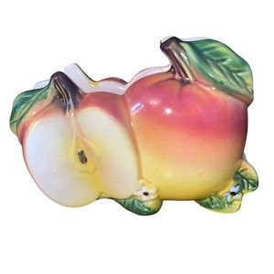 Vintage Pedder Porcelain Apple Napkin Holder